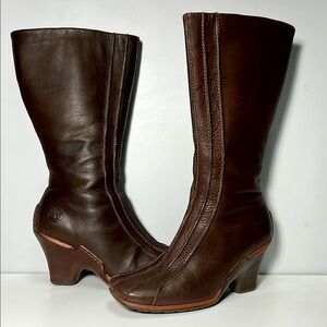 TIMBERLAND ‘Uptown’ Tall Brown Leather Calf Boots - Women’s 7M